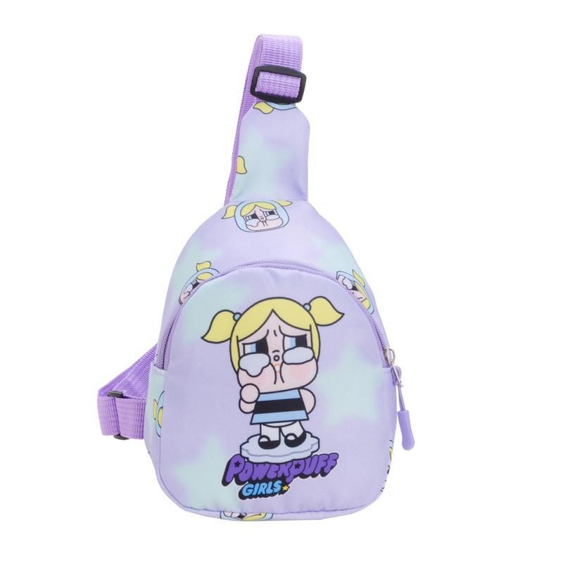Cartoon Crybaby Kids Chest Bag Polyester Interior For Daily Use In Kindergarten