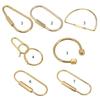Brass Screw Lock Keychain Simple Brass Key Chain Ellipse D-Shape Keyring