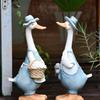 Creative Garden Statues Pretty Exquisite Resin Duck Sculptures Standing Shelf