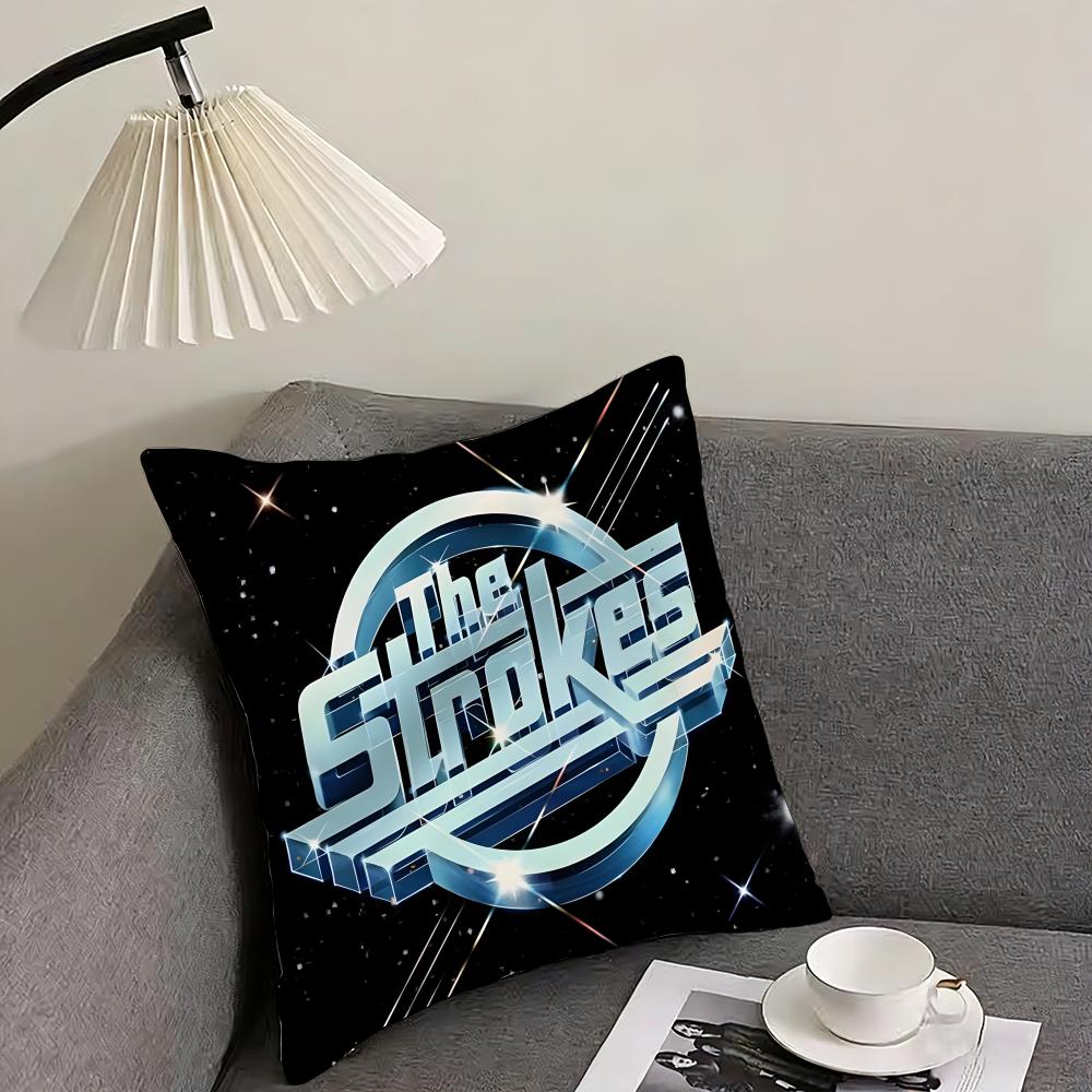 TThe StrokesS Band Cushion Cover Pillowcase Ultra Soft Skin Friendly Fabric Cloud Like Comfort Concealed Zipper