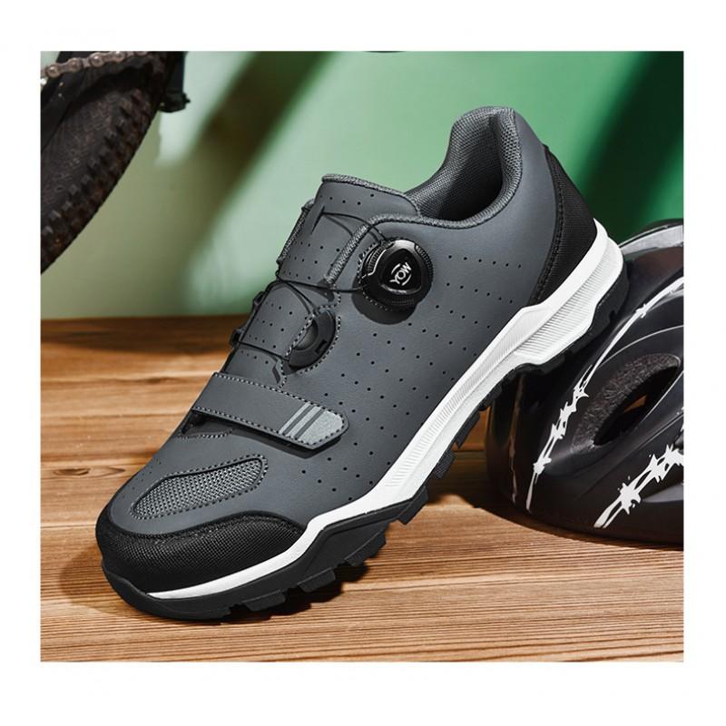 Mens Mountain Bike Cycling Shoes With Cleat System Breathable Lightweight Trail Riding Footwear