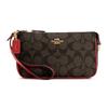 Nolita Canvas mit Leder Pochette Handgelenkt-Clutch Klein Damen Dunkelbraun C3308-IMRVQ