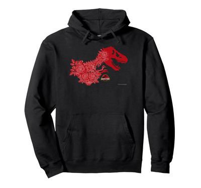 Jurassic Park Logo (Rose) Red Hoodie