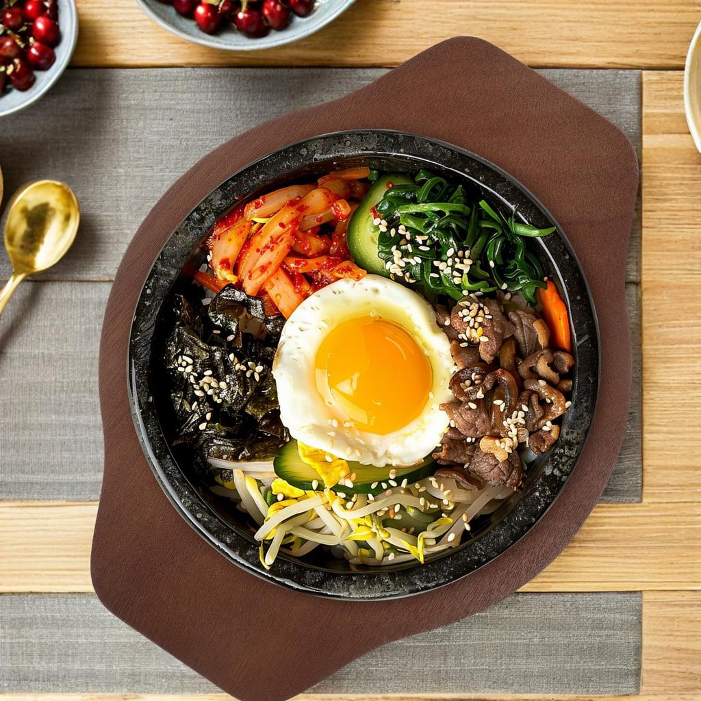 Stone Bowl Wooden Mat Heat Insulated Oval Tray For Korean Bibimbap Wood Anti Hot Pad Serving Coaster Casserole Pot Holder