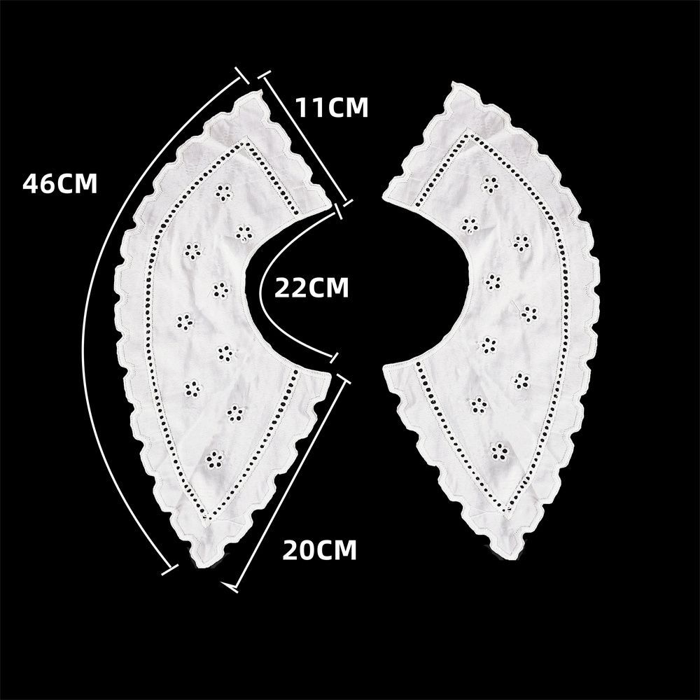 

Нежный белый я шифоновый вышитый воротник DIY швейное кружево украшение со свадебным платьем аксессуары для одежды Style 2334 (1 pair)