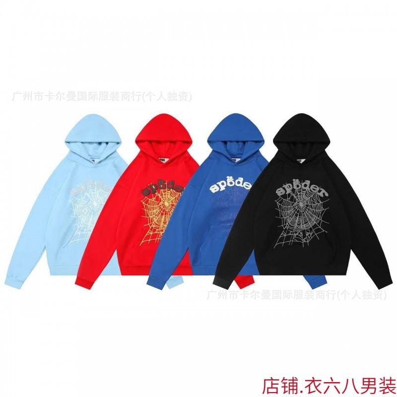 Sp5der Streetwear Hoodie Couples Unisex Oversized Cotton Pullover Sweatshirt Winter Casual Hip Hop