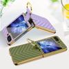 Luxuriöse galvanisierte Handyhülle für Frauen und Mädchen mit Displayschutzfolie und Ring für Samsung Galaxy Z Flip 6 5 4 3 Hülle