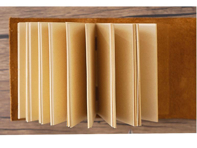 Tykk Retro Kuskinn Notatbok Dagbok i Kinesisk Stil