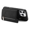 For iPhone 16 Pro Case Magnetic Detachable Zipper Card Holder Leather+TPU Phone Cover