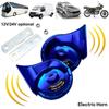 2 Stück Universelle laute Autohupe, DC 12 V, elektrische Schneckenzughupe, superlaute wasserdichte Drucklufthupe für Motorrad, Auto, LKW, SUV, Boot