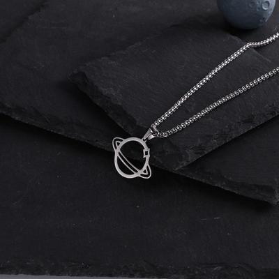 Women's Trendy Titanium Saturn Necklace - Versatile, Simple, Non-Fading Design