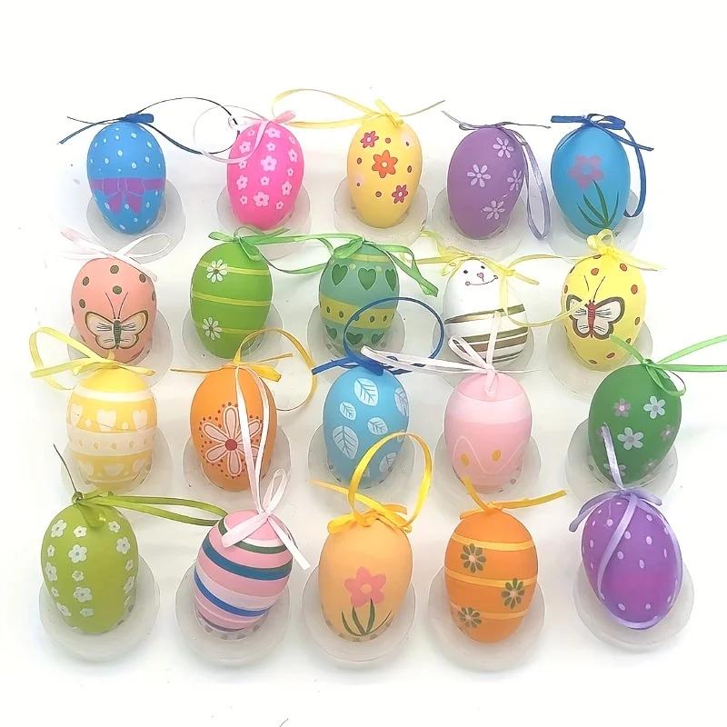 24pcs Easter Egg Hanging Decorations,For Holiday,Party,Home Decoration,Wedding Decoration,Can Hang Painted Plastic Eggs.