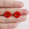 2pcs No Fade Real Gold Plated Enamel Heart Charm Stainless Steel Charms For Jewelry Making Love Pendants Halloween Accessories