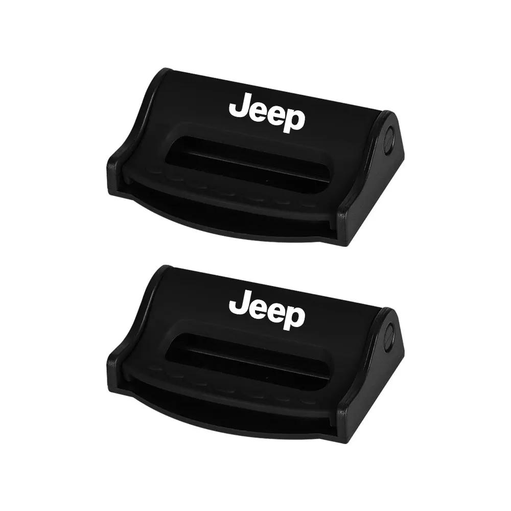 For Jeep Car Safety Seatbelt Stopper Buckle Auto Seat Belt Limit Stop Clip For Jeep Grand Cherokee Wrangler JK Gladiator Comp