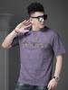 European Style Round Neck Short-Sleeve T-Shirt for Men, 2026 Summer New Trendy Embroidered Distressed Top Half-Sleeve Tee for Men