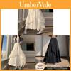 Cotton Blended Irregular Lace Maxi Skirt With Ruffle Hem For Fashion Women
