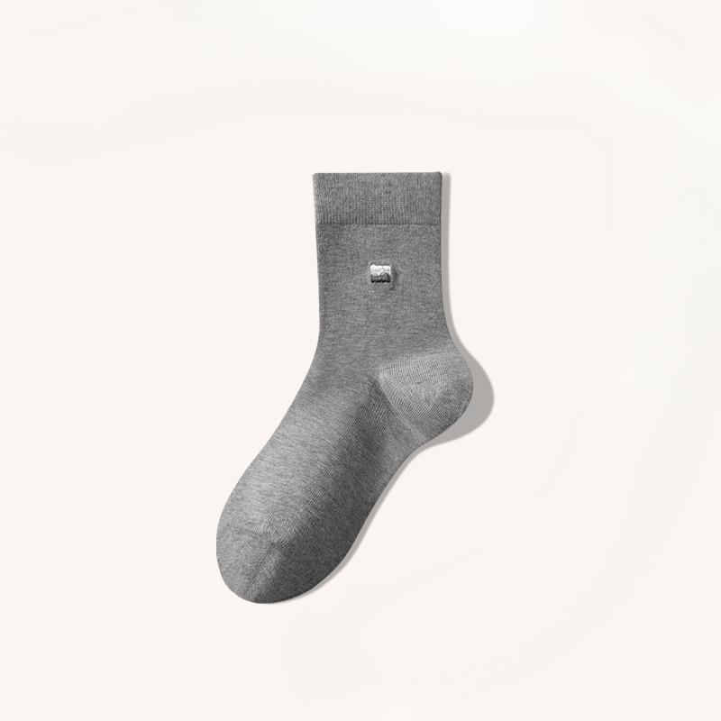 Men's Cotton Socks, Pure Cotton Mid-calf Socks, Thick and Warm Long Calf Socks for Autumn and Winter, All Cotton