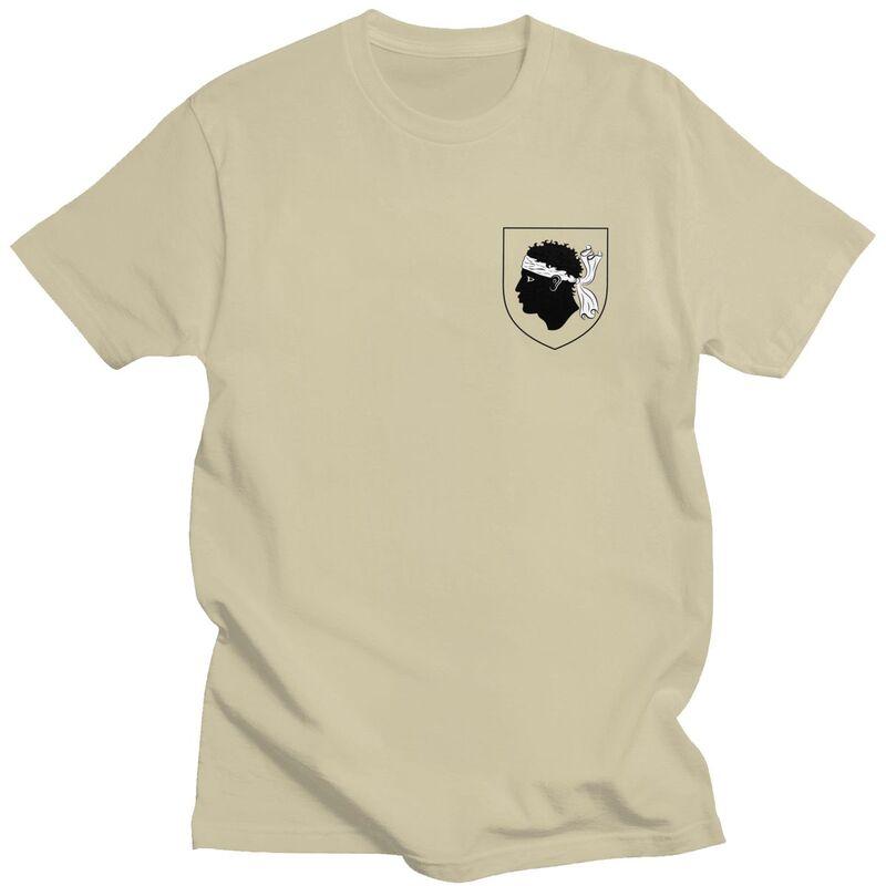 Custom Coat Of Arms Of Corsica Tshirts for Unisex Short Sleeves Leisure T Shirt French Corsican Pride T-shirt Pure Cotton Tee Gift