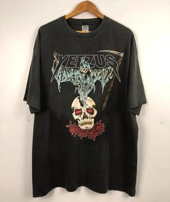 Camiseta Yeezus Kanye West, Camiseta de la Gira Reaper Kanye West Unisex Hombre Mujer Camiseta Camiseta de Manga Corta Unisex Hombre Mujer Verano