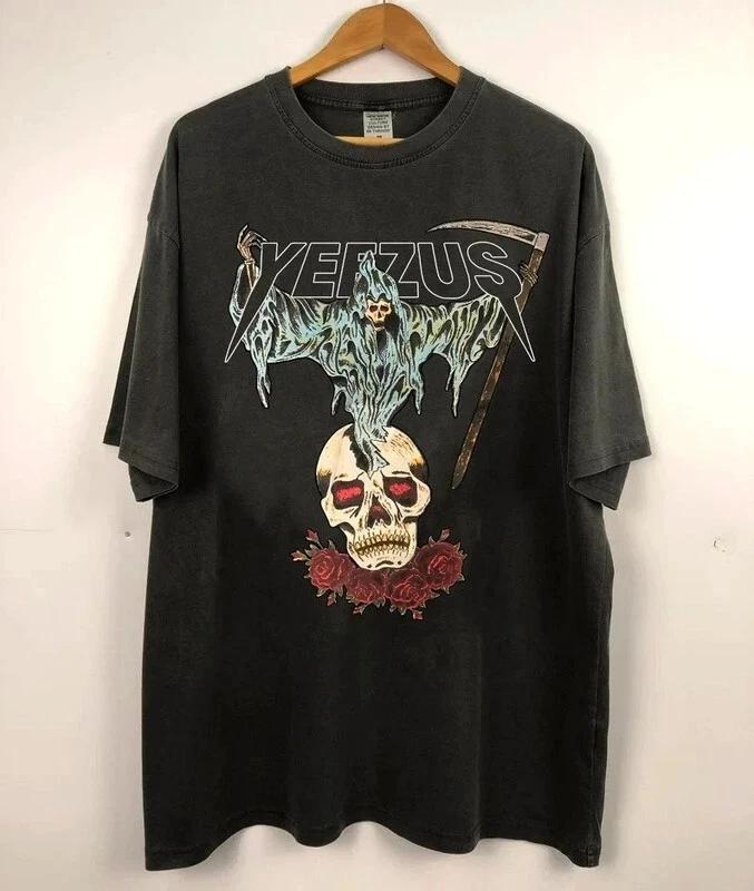 Yeezus Kanye West Tee, Reaper Kanye West Tour Shirt Unisex Men Women T Shirt Short Sleeve Shirt Unisex Men Women Summer
