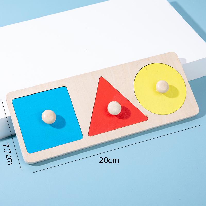 

Детский Монтессори Деревянный Пазл на Распознавание Геометрических Фигур