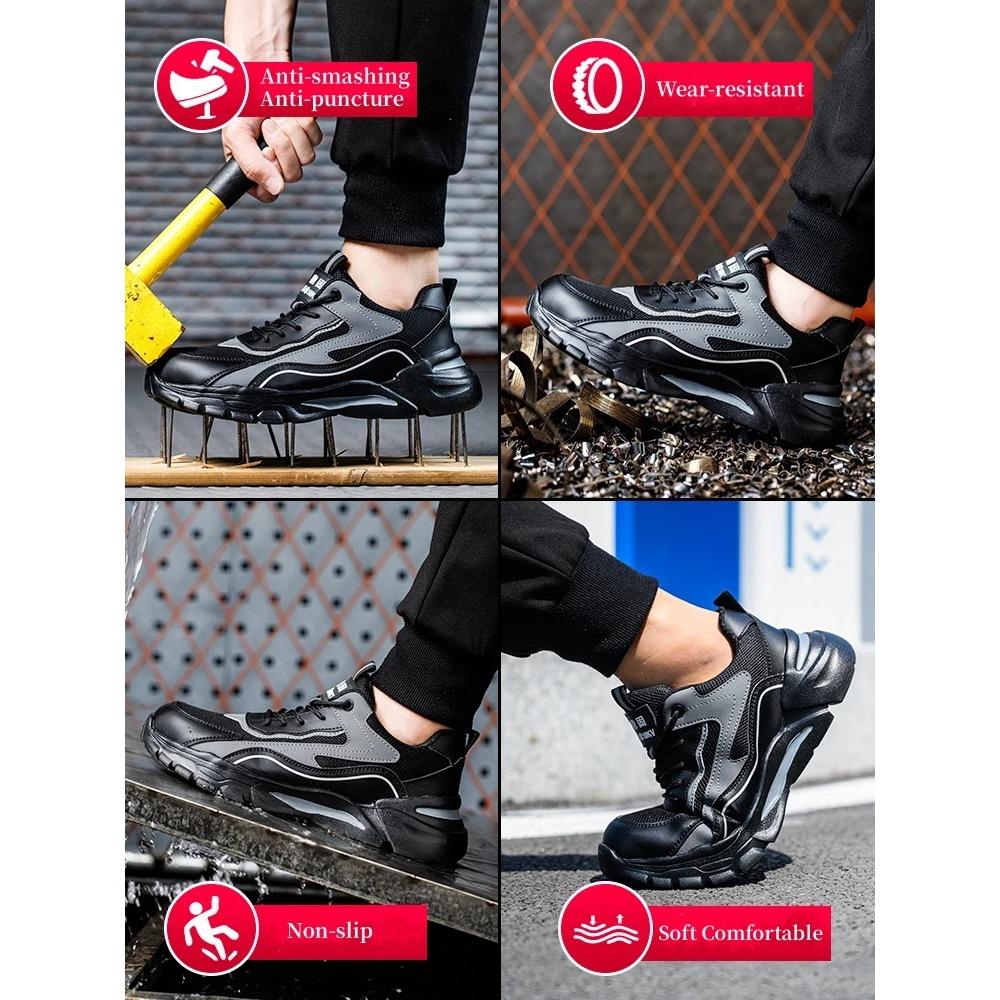 Electrical Insulation 10KV Men Work Safety Shoes Lightweight Safety Boots Indestructible Anti-smash Protective Work Sneakers