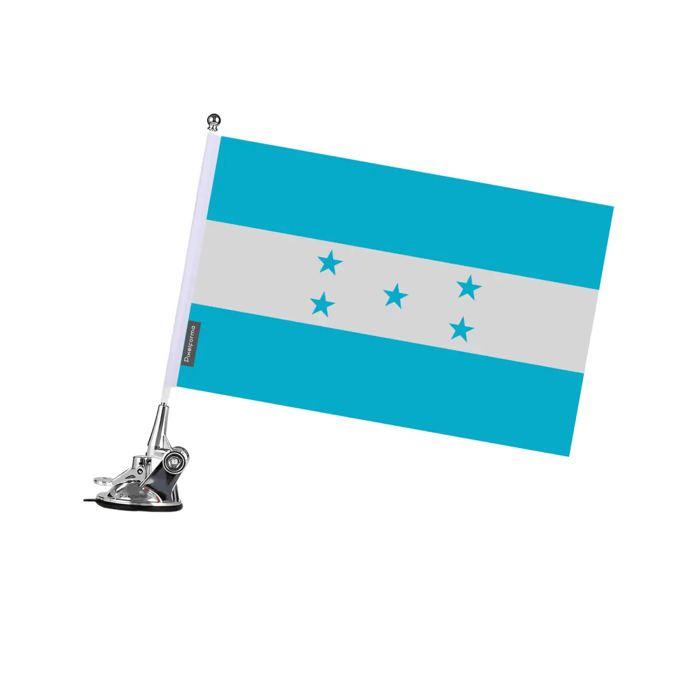 Drapeau - Honduras - 27 x 35 cm - Mât à Ventouse - Polyester - Impression recto/verso