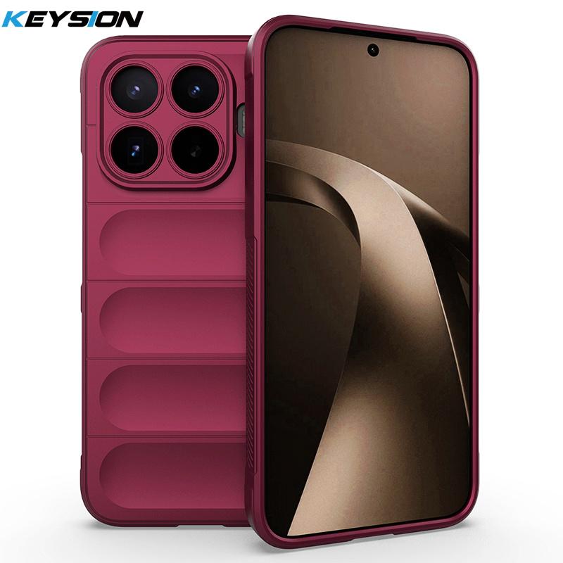KEYSION Heavy Duty Shockproof Matte Phone Case for Xiaomi 17T Pro 5G Anti-skid Soft Silicone Phone Back Cover for Xiaomi 17T 5G