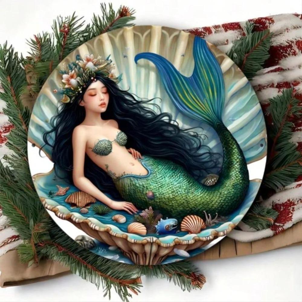 Enchanting Seashells Underwater Metal Wall Art Decor Flat 2D