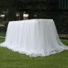 Tulle Table Skirt Elastic Mesh Tulle Tableware Tablecloth For Holiday Party Table Skirt Baby Shower Wedding Party Decor 100x75cm