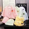 Kids Cloud Cotton Pajama Set Spring Autumn Cartoon Cardigan Home Wear Two Piece Suit For Boys And Girls