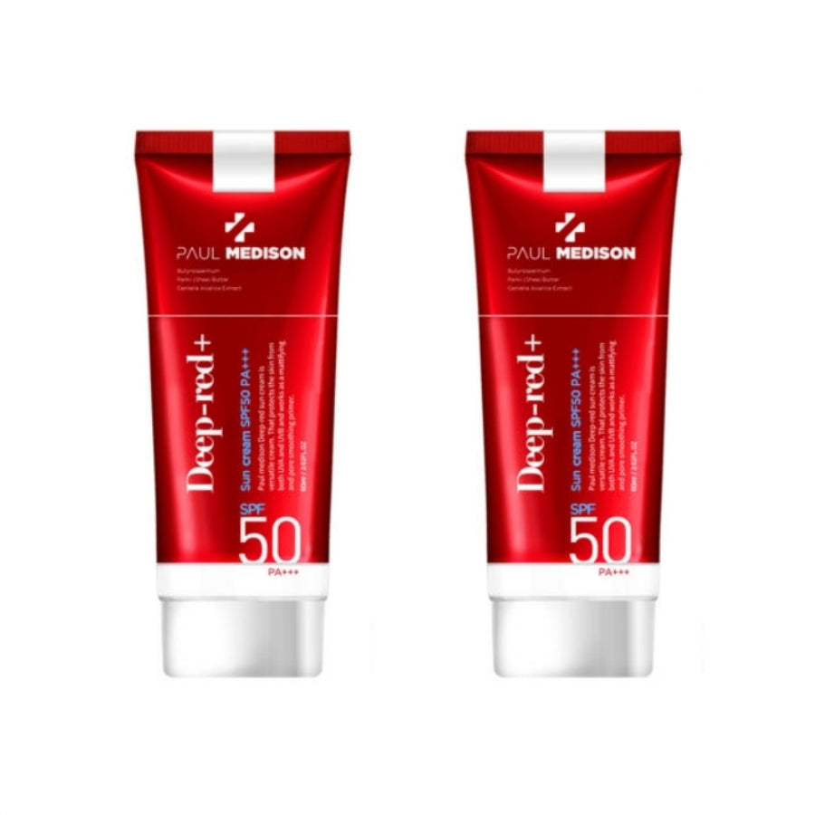 Paul Medison Deep-red+ Sun Cream SPF50 PA+++ 60ml*1Pc/2Pcs/4Pcs