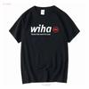 Wiha Tools Logotyp T-shirt Storlek S 4XL Amerikansk Rolig USA vintage Tvättad mode Snygg Andningsbar Topp För Vardagsbruk grafisk
