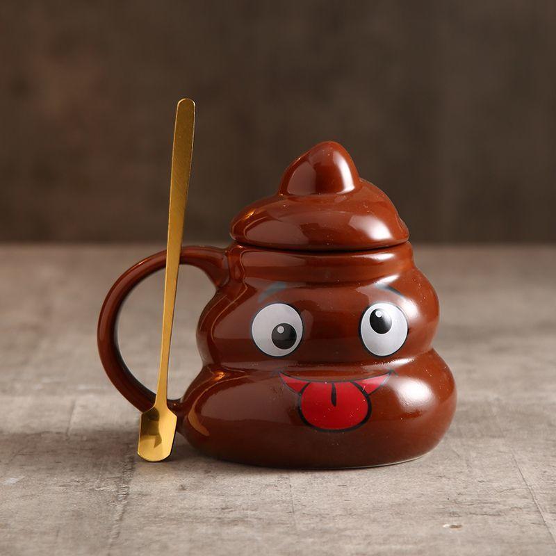 Cute Poop Mug Funny Ceramic Parody Poop Cup Personality Bizarre Poop Cup Birthday Gift