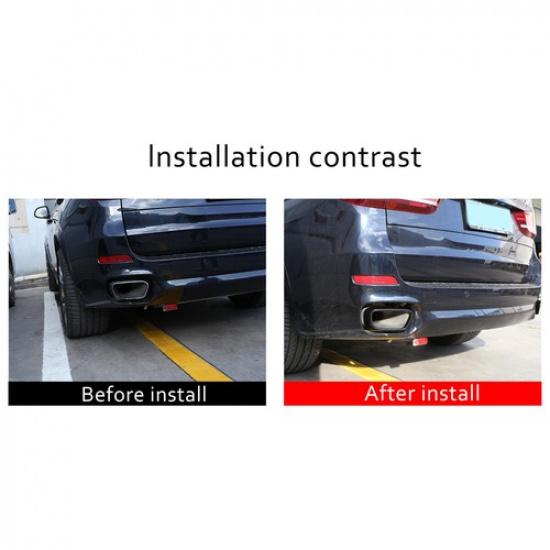Black Exhaust Tips Tailpipe Muffler Trim For BMW X5 F15 2014-2018 M Sport