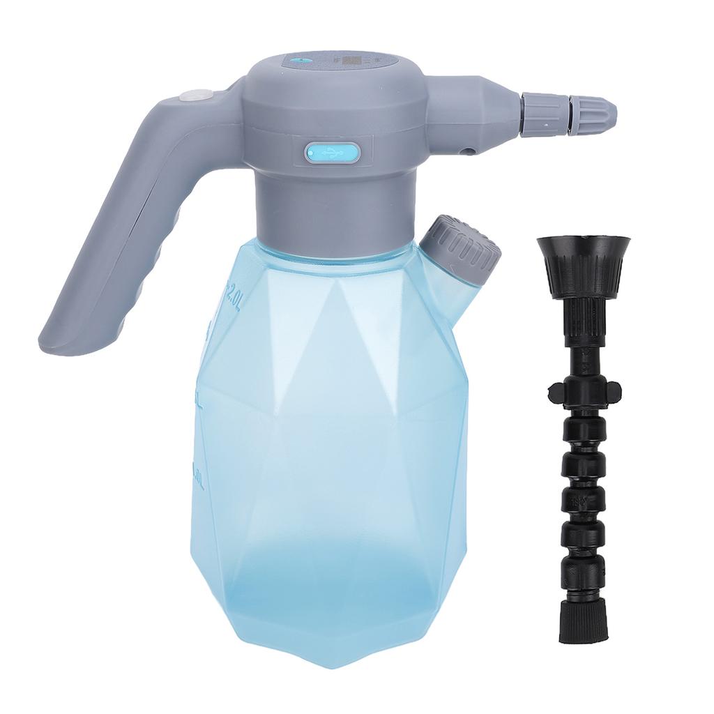 0,5 Gallonen Elektrischer Sprühtopf 2L Transparente Sprühflasche mit Messbecher 3 Geschwindigkeiten Einstellbare Automatische Bewässerung