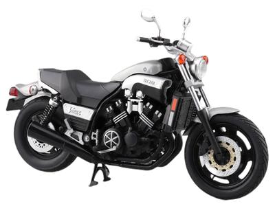 AOSHIMA Skynet Hotový motocykel YAMAHA Vmax Nový strieborný prach 1/12