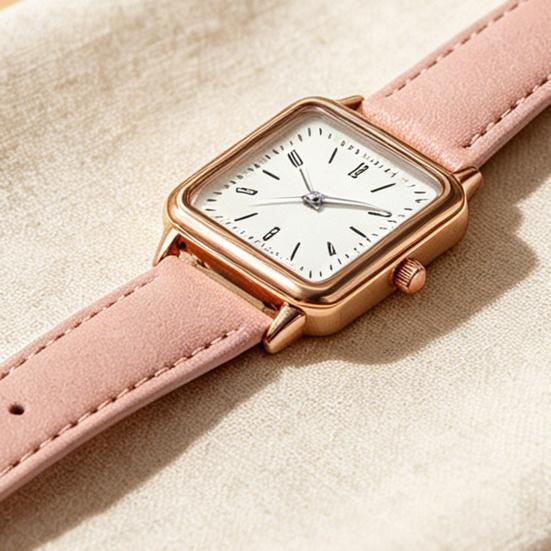 Quartz Watch for Women Luminous Hands Compact Wristwatch Elegant Arabic Numerals Watch Easy Night Reading Square Watch for Daily Wear Gift