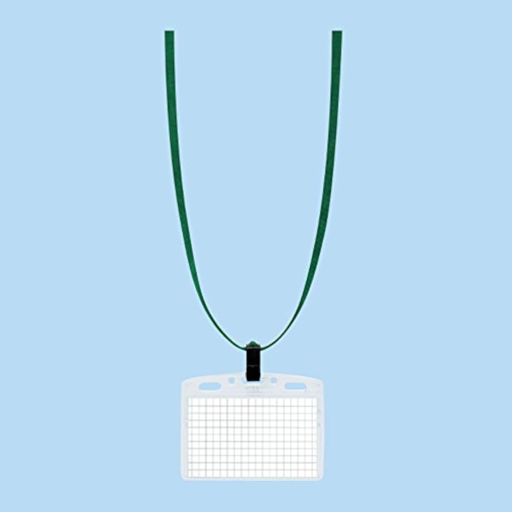 Kokuyo Hanging Name Tag Soft Case, Green, 10 Pcs, Naff-S180-10G