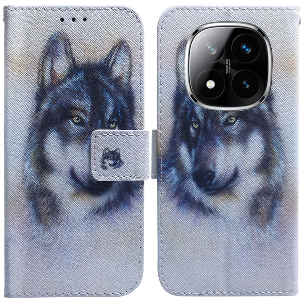 For Xiaomi Redmi Note 14 Pro 5G/Poco X7 5G Wallet Case Pattern Print Leather Phone Cover