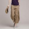 2026 Spring/Summer Plus Size High Waist Loose Carrot Pants - Women's Three-Quarter Length Harem Style