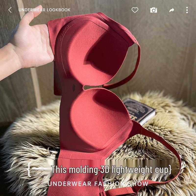 Tithonus Goddess Women's Lingerie: Benming Year Seamless Bra with Side Support and Anti-Sagging Design for a Slimmer Look.