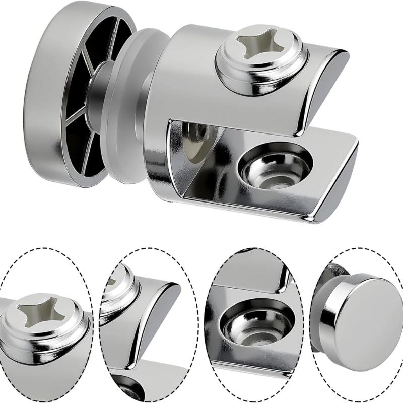 6PCS Heavy Duty Glass Clamping Brackets Corrosion Resistant Supports For Mirrors Office Partitions 5 to 10mm Thickness