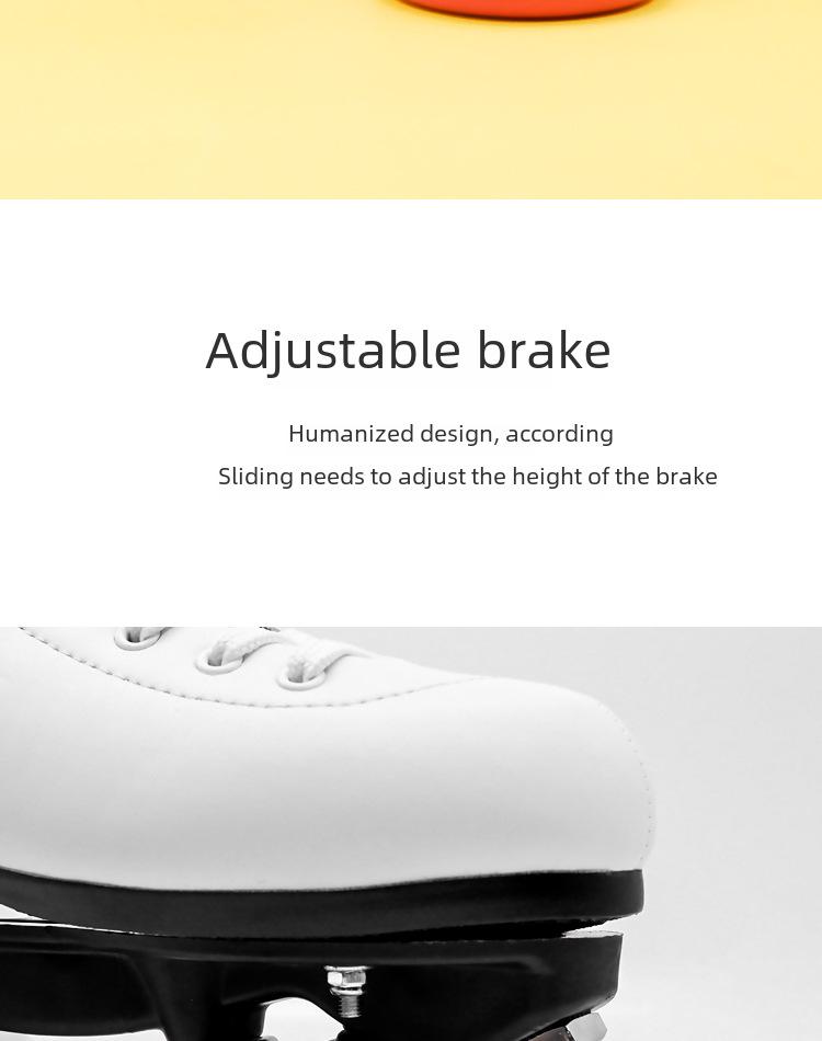 Adjustable Double-Row Four-Wheel Roller Skates with Wear-Resistant Rubber Brakes