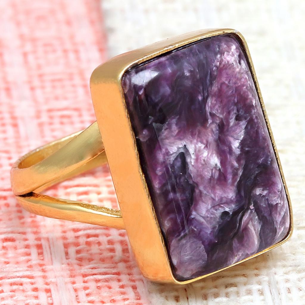 Russian Cheroite Gemstone Handmade Silver Jewelry  "7.5"