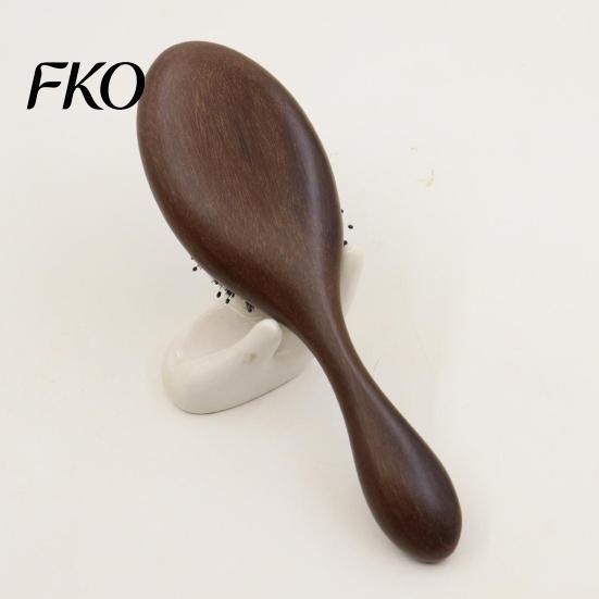 Tangle Remover Brush Air Cushion Hair with Wooden Handle, Gentle Scalp Massage Boar Hairbrush Bristles Brush, Anti-static Detangling Paddle