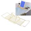 Shower Tub Tray Stainless Steel Expandable Over The Bathtub Rack with Phone Stand for Soap Shampoo