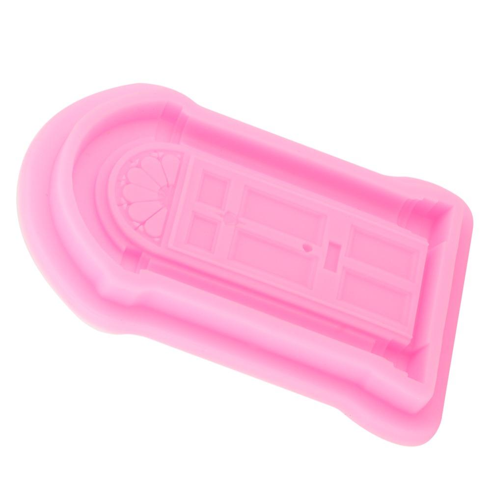 2PACK Raised Relief Silicone Mold Food Grade Silicone Fondant Mold Door Window Mold  Fondant Craft