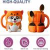 Puppy Ice Pint Cup Holder, 3D Printed Cup With Handle And Snack Drawer, Cute Leak-Proof Puppy Ice Cream Pint Cup Holder