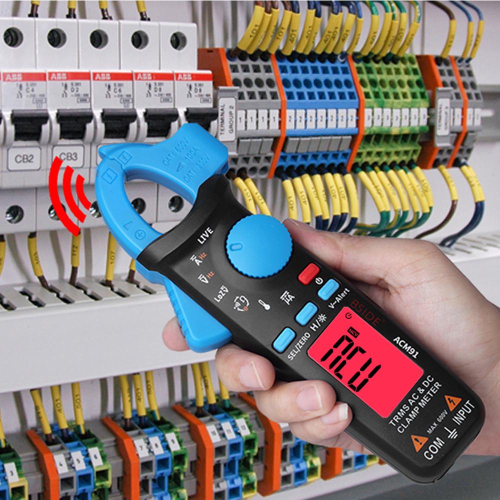 Digitale Strommesszange, professioneller AC/DC-Auto-Auto-Reparatur-Trms-Multimeter, Live-Check, Ncv, Hz, Kondensator-Wahltester